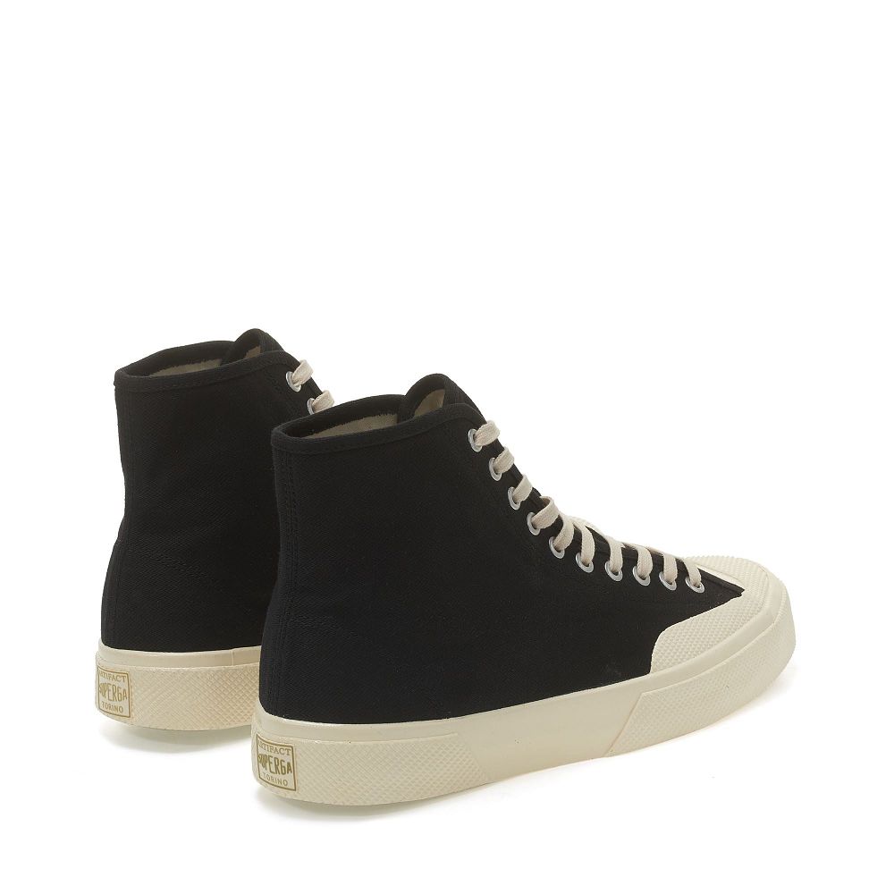 Superga 2433 Black High Top Sneakers - Men's Sneakers USA | US8499181